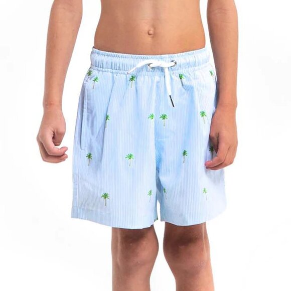 Bermies Other - NEW Bermies Palm Stripes Mesh Liner Elastic Waist Pull On Swim Trunks Suit Short